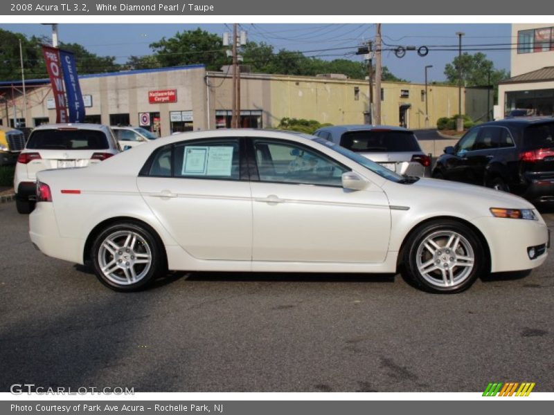 White Diamond Pearl / Taupe 2008 Acura TL 3.2