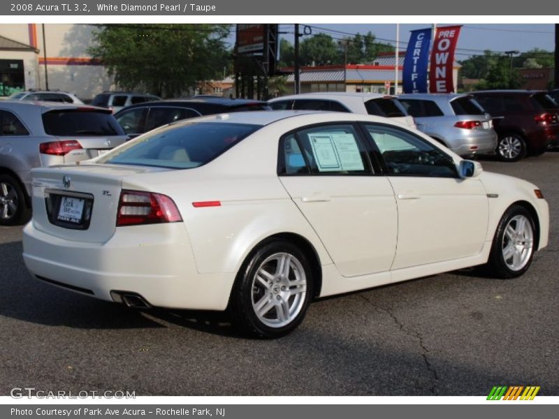 White Diamond Pearl / Taupe 2008 Acura TL 3.2