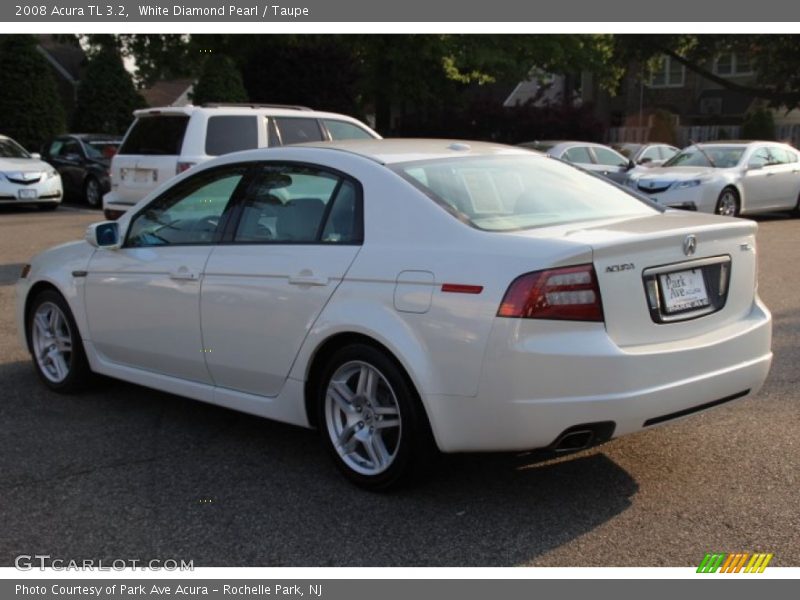 White Diamond Pearl / Taupe 2008 Acura TL 3.2