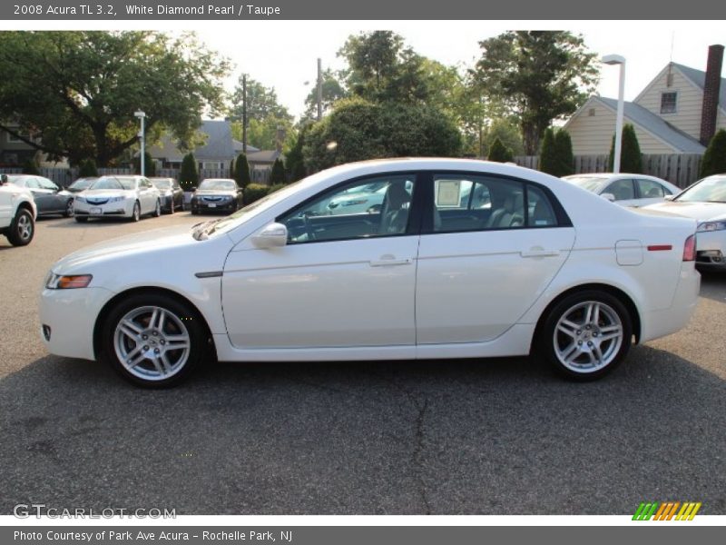White Diamond Pearl / Taupe 2008 Acura TL 3.2