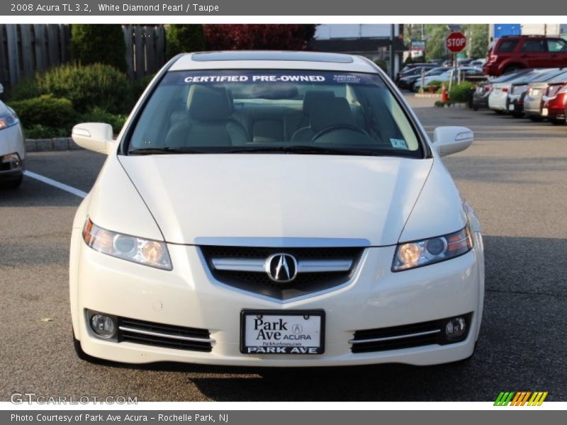 White Diamond Pearl / Taupe 2008 Acura TL 3.2
