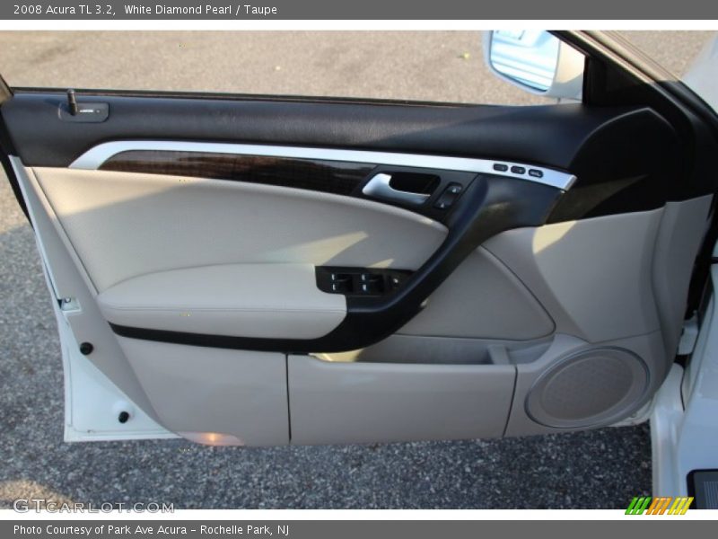 White Diamond Pearl / Taupe 2008 Acura TL 3.2