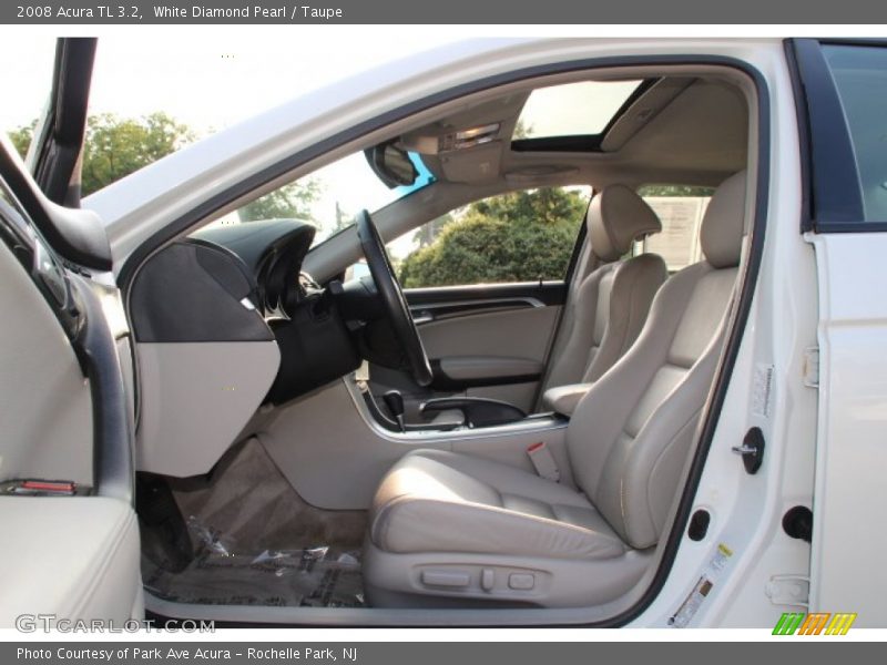 White Diamond Pearl / Taupe 2008 Acura TL 3.2