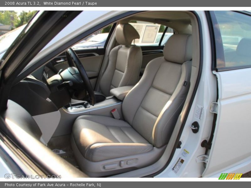 White Diamond Pearl / Taupe 2008 Acura TL 3.2