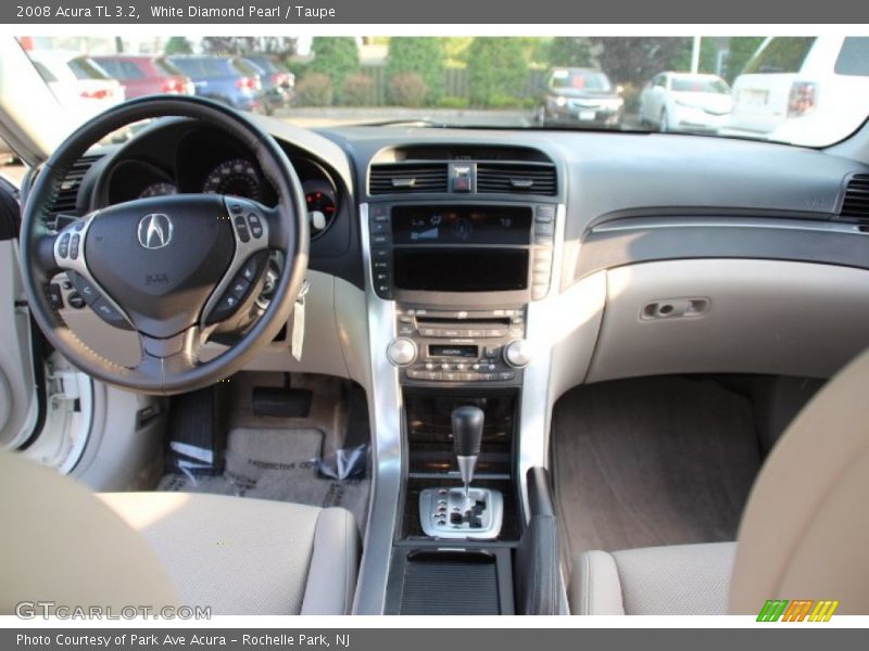 White Diamond Pearl / Taupe 2008 Acura TL 3.2