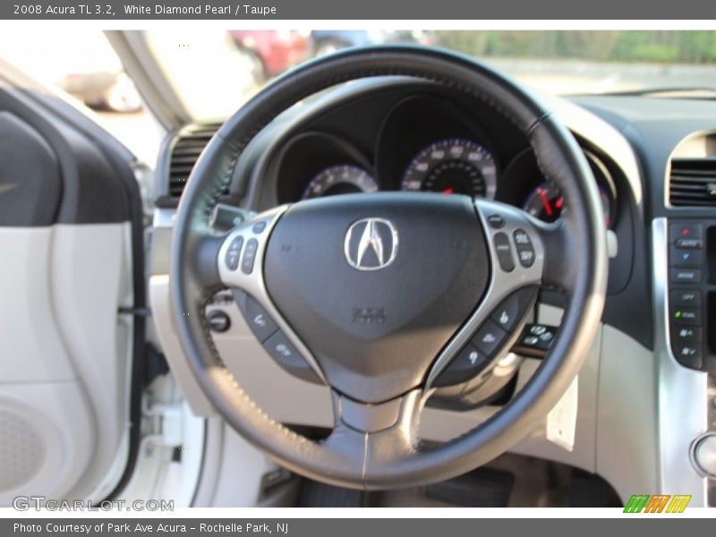 White Diamond Pearl / Taupe 2008 Acura TL 3.2