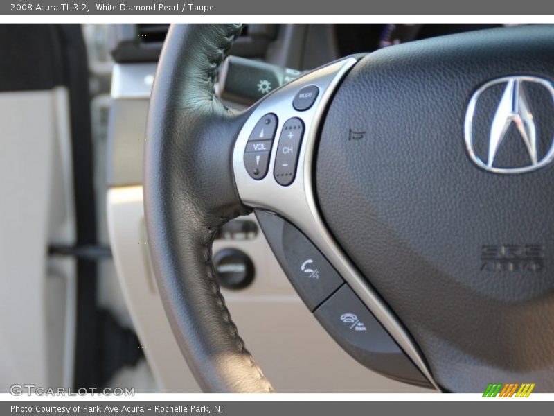 White Diamond Pearl / Taupe 2008 Acura TL 3.2