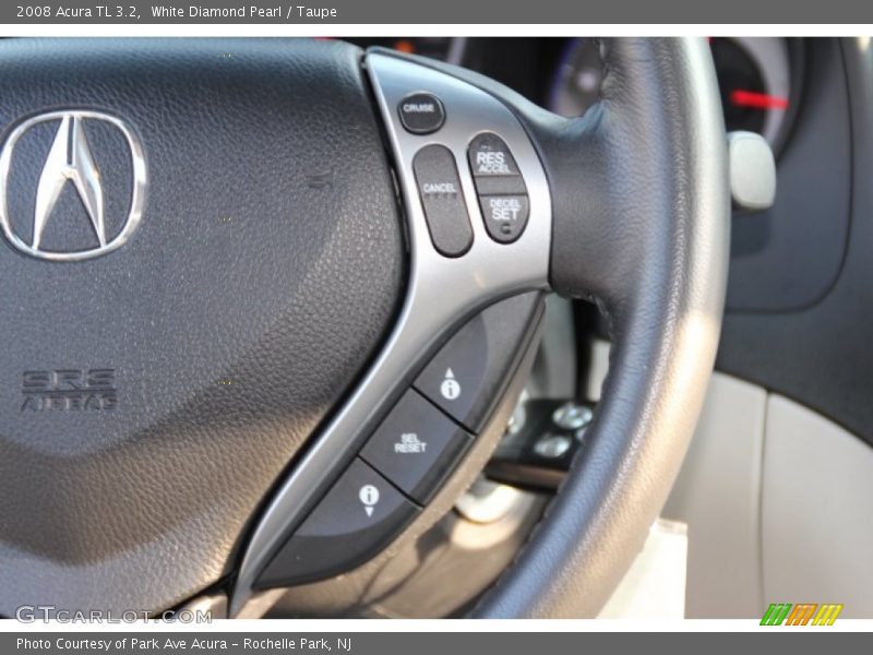 White Diamond Pearl / Taupe 2008 Acura TL 3.2