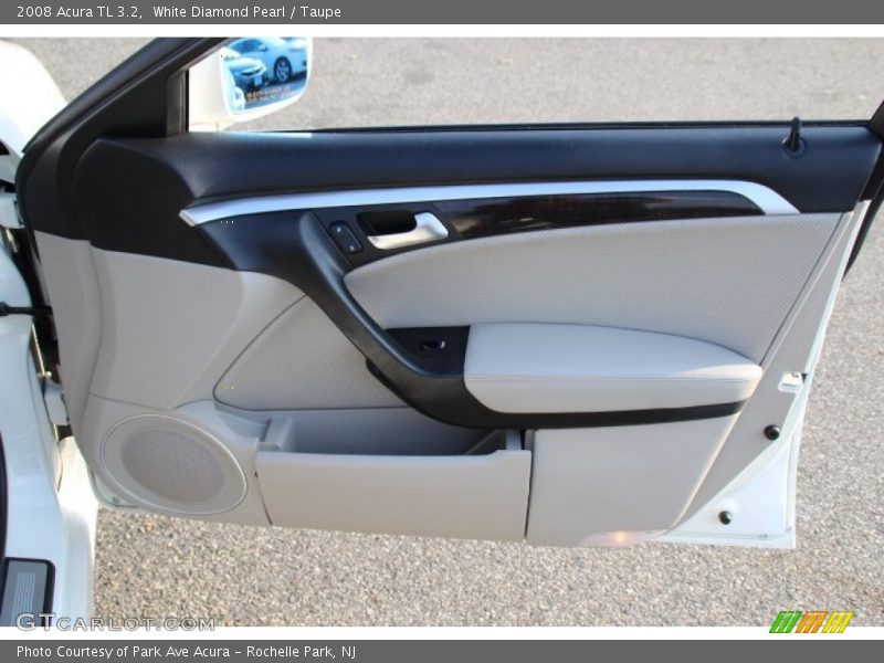 White Diamond Pearl / Taupe 2008 Acura TL 3.2