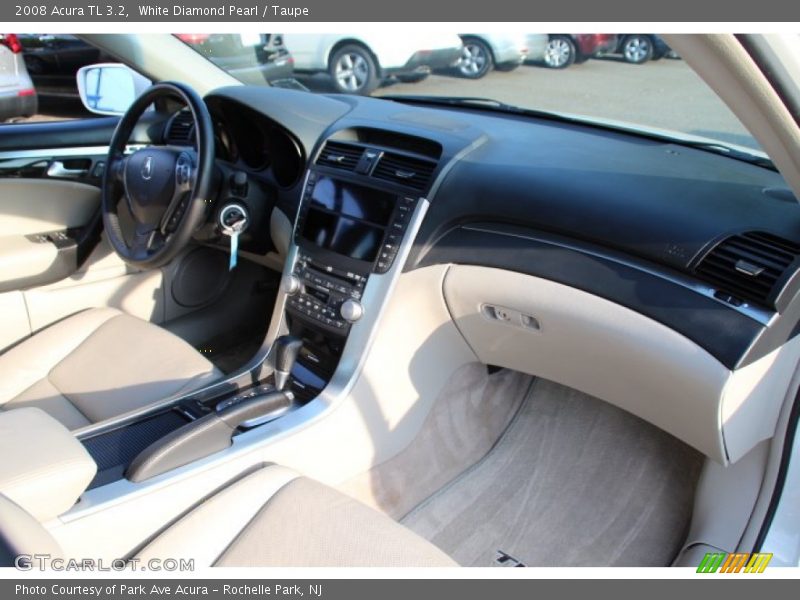 White Diamond Pearl / Taupe 2008 Acura TL 3.2