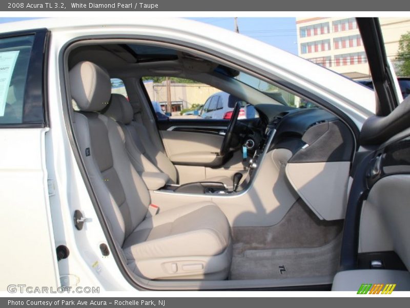 White Diamond Pearl / Taupe 2008 Acura TL 3.2