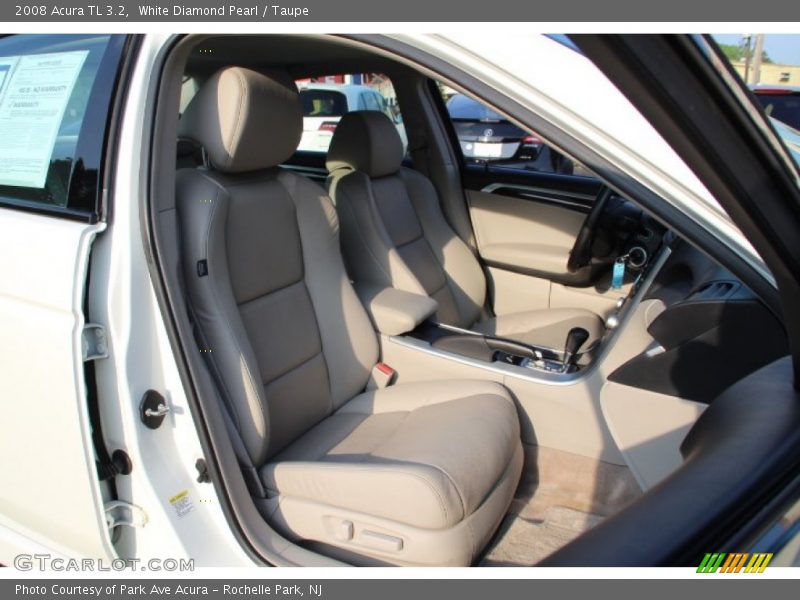 White Diamond Pearl / Taupe 2008 Acura TL 3.2