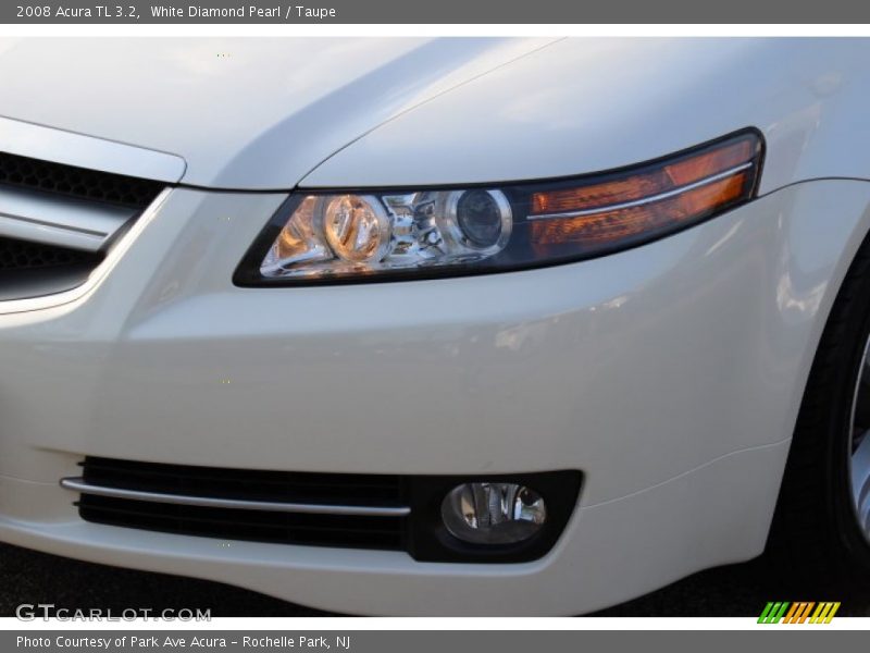 White Diamond Pearl / Taupe 2008 Acura TL 3.2