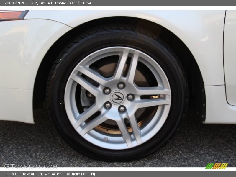 White Diamond Pearl / Taupe 2008 Acura TL 3.2
