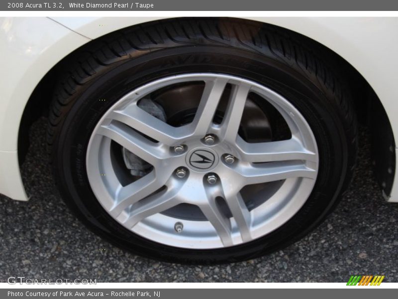 White Diamond Pearl / Taupe 2008 Acura TL 3.2