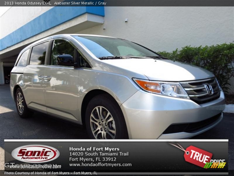 Alabaster Silver Metallic / Gray 2013 Honda Odyssey EX-L