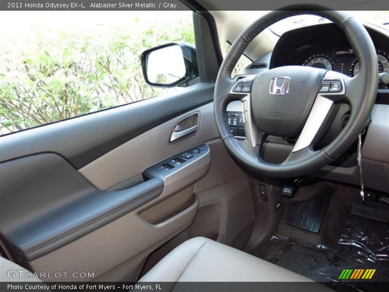 Alabaster Silver Metallic / Gray 2013 Honda Odyssey EX-L