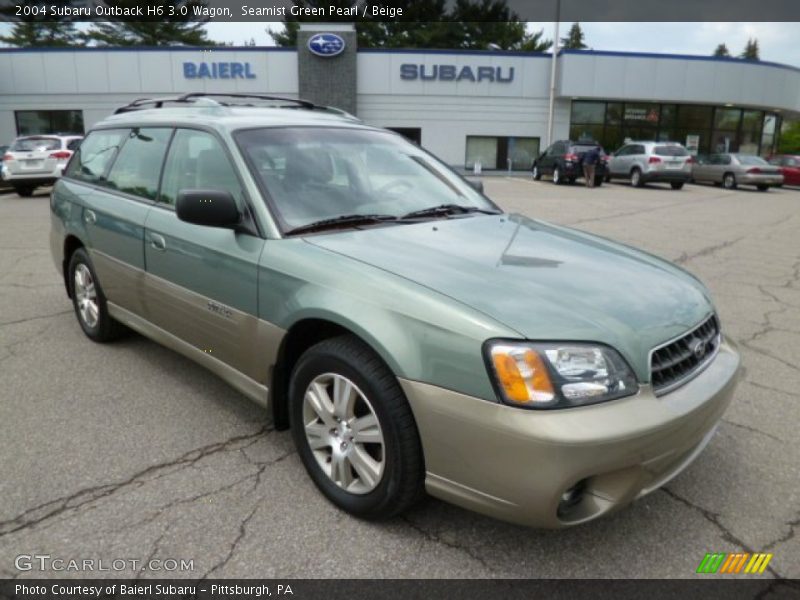 Seamist Green Pearl / Beige 2004 Subaru Outback H6 3.0 Wagon