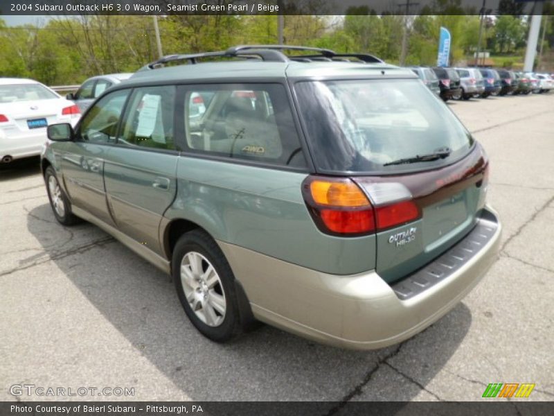 Seamist Green Pearl / Beige 2004 Subaru Outback H6 3.0 Wagon