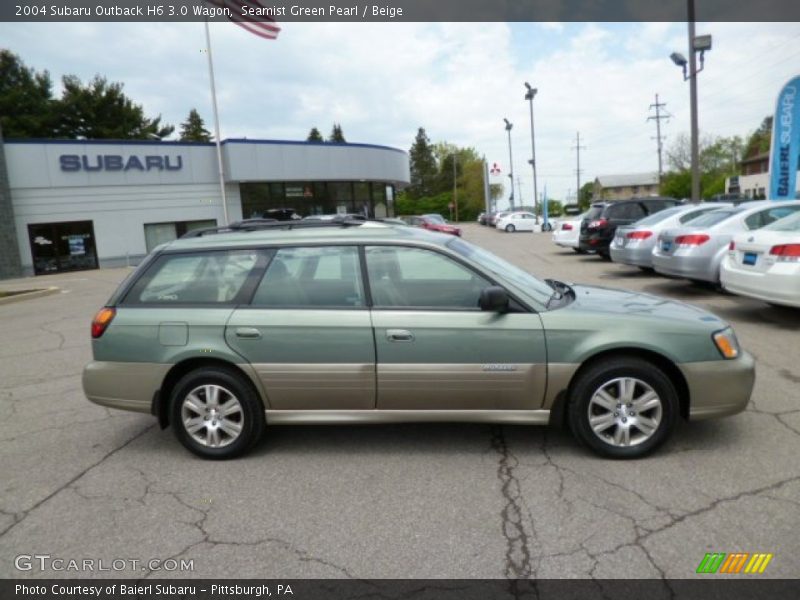 Seamist Green Pearl / Beige 2004 Subaru Outback H6 3.0 Wagon