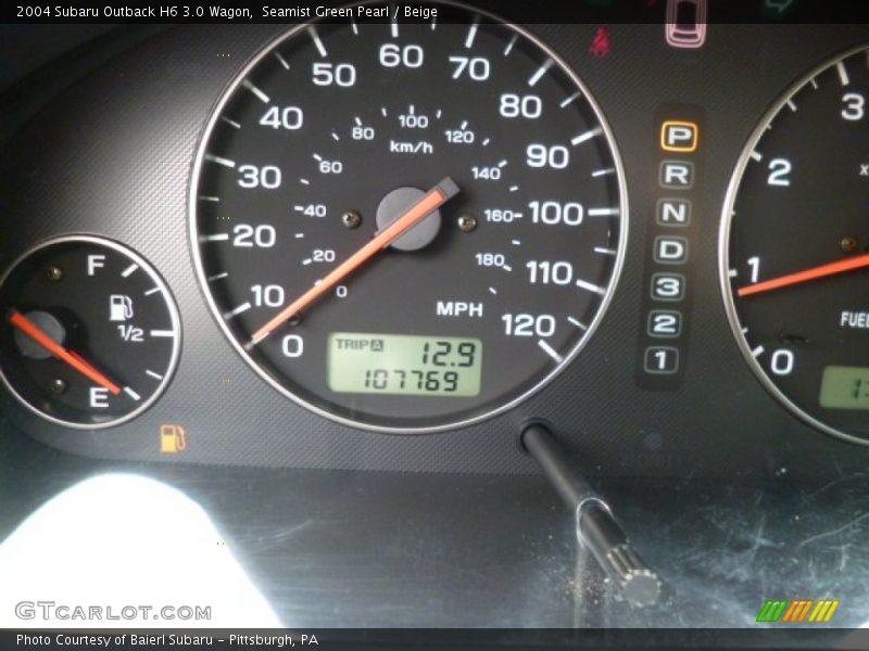 Seamist Green Pearl / Beige 2004 Subaru Outback H6 3.0 Wagon