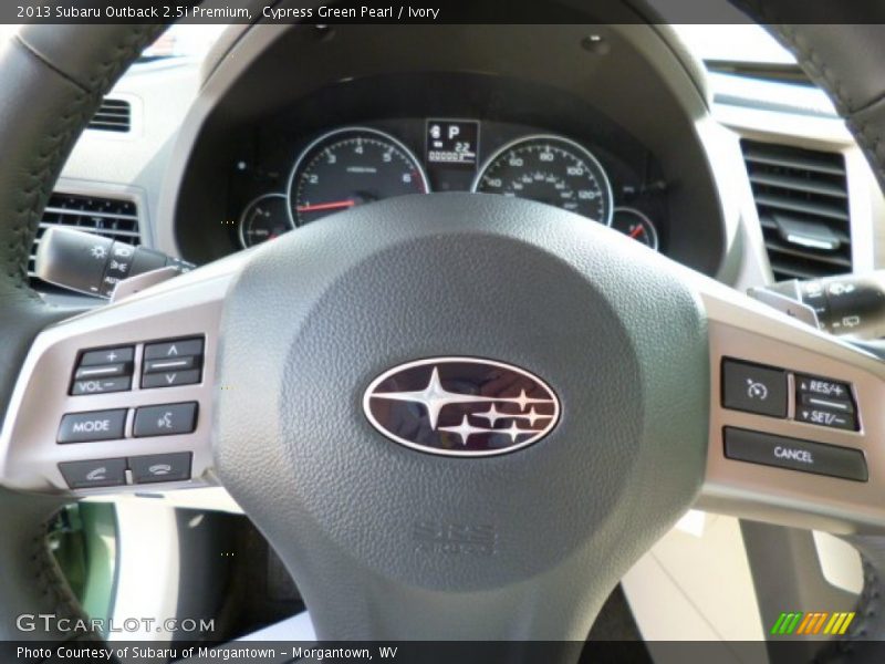 Cypress Green Pearl / Ivory 2013 Subaru Outback 2.5i Premium