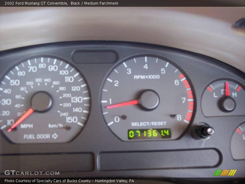 Black / Medium Parchment 2002 Ford Mustang GT Convertible