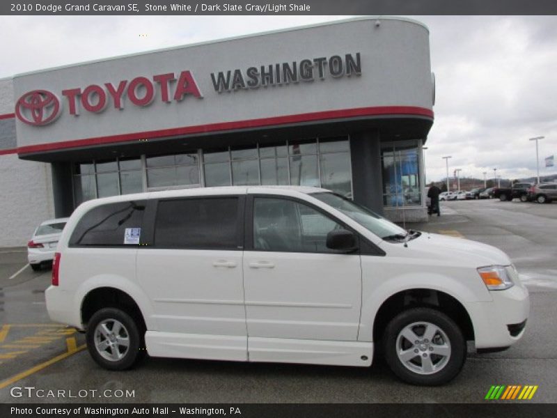 Stone White / Dark Slate Gray/Light Shale 2010 Dodge Grand Caravan SE