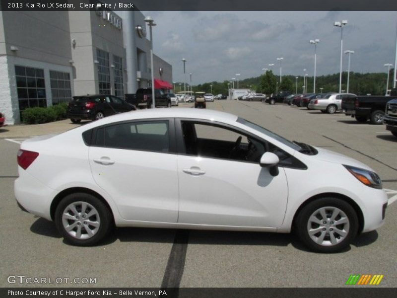 Clear White / Black 2013 Kia Rio LX Sedan