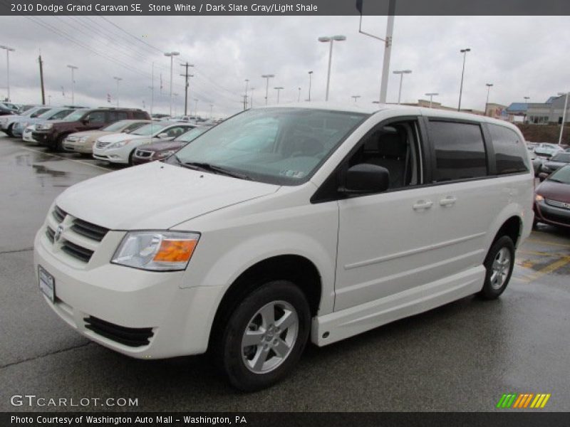 Stone White / Dark Slate Gray/Light Shale 2010 Dodge Grand Caravan SE