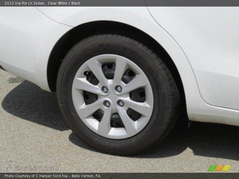 Clear White / Black 2013 Kia Rio LX Sedan