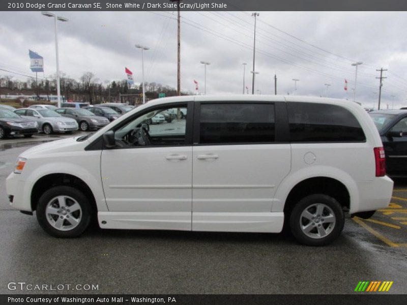 Stone White / Dark Slate Gray/Light Shale 2010 Dodge Grand Caravan SE