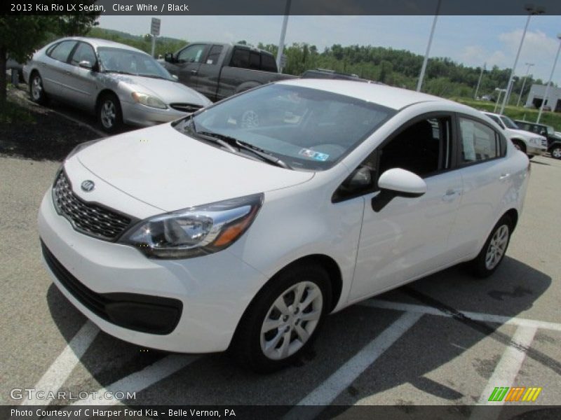 Clear White / Black 2013 Kia Rio LX Sedan