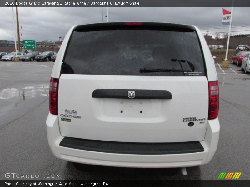 Stone White / Dark Slate Gray/Light Shale 2010 Dodge Grand Caravan SE