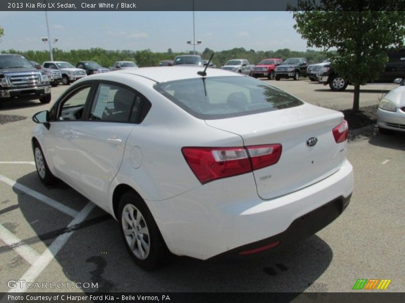 Clear White / Black 2013 Kia Rio LX Sedan