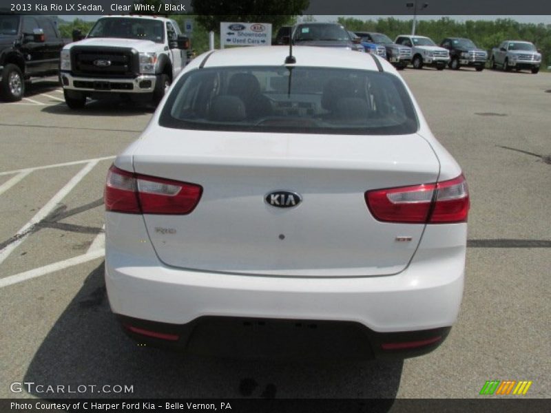 Clear White / Black 2013 Kia Rio LX Sedan