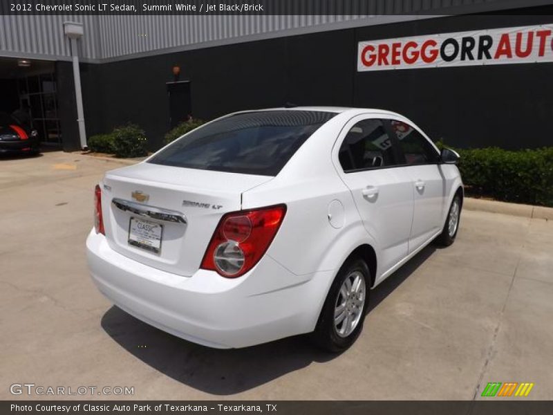 Summit White / Jet Black/Brick 2012 Chevrolet Sonic LT Sedan