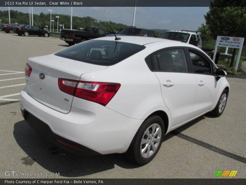 Clear White / Black 2013 Kia Rio LX Sedan
