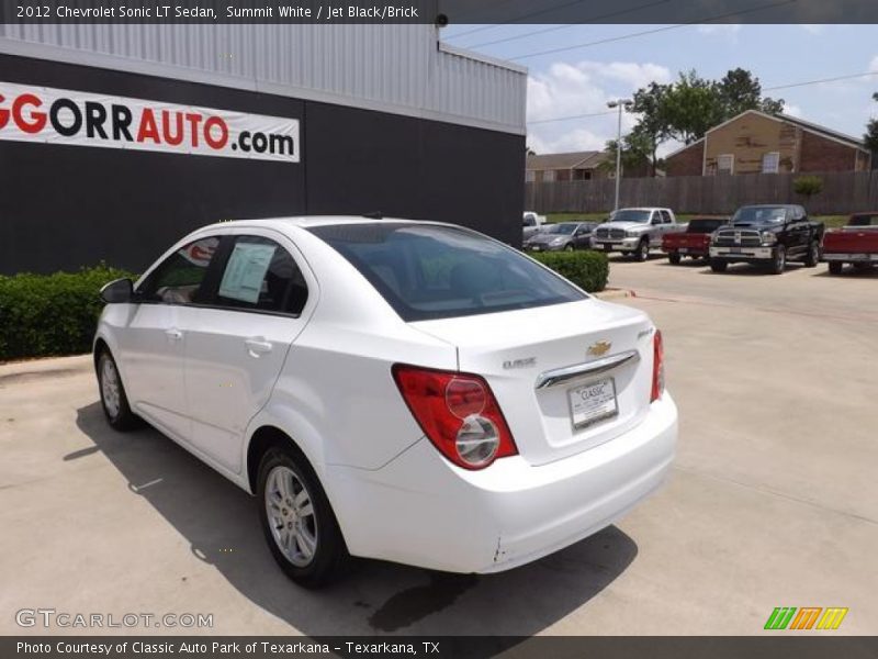 Summit White / Jet Black/Brick 2012 Chevrolet Sonic LT Sedan