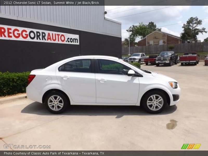 Summit White / Jet Black/Brick 2012 Chevrolet Sonic LT Sedan