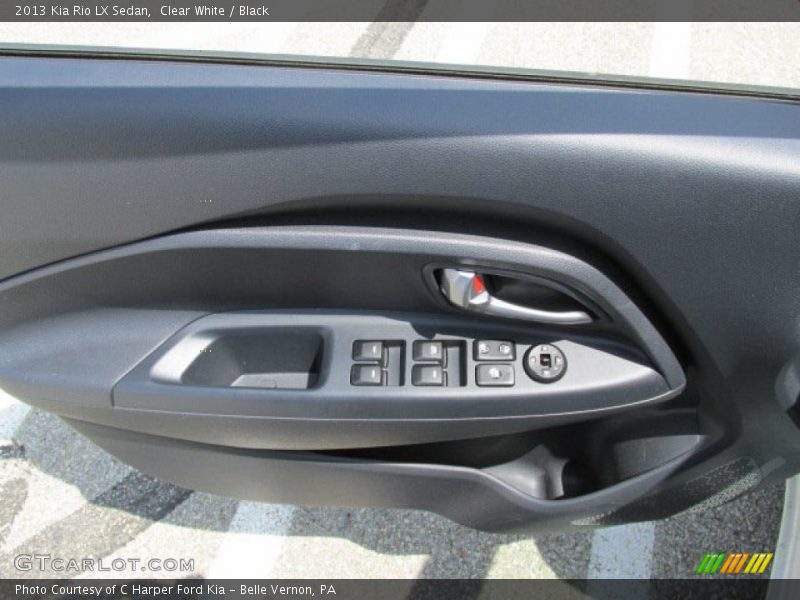 Clear White / Black 2013 Kia Rio LX Sedan