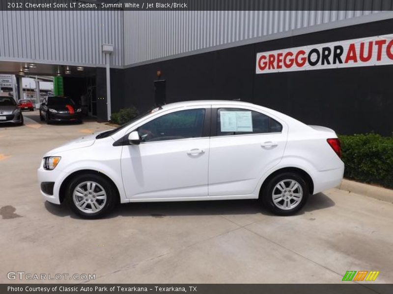 Summit White / Jet Black/Brick 2012 Chevrolet Sonic LT Sedan