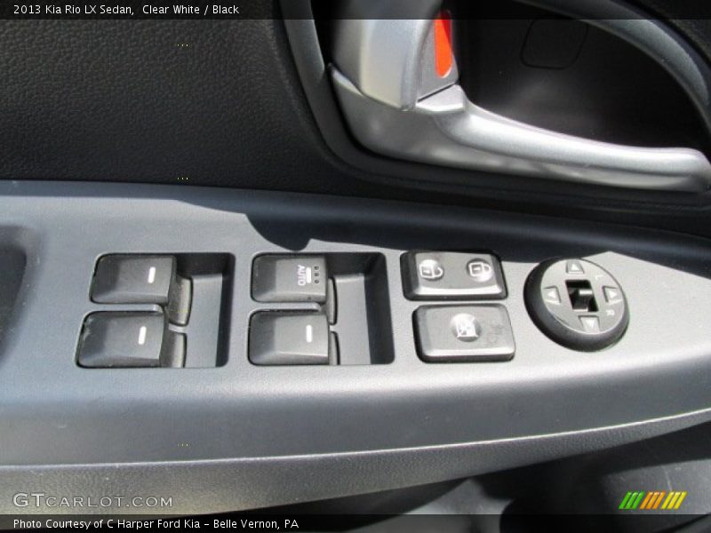 Clear White / Black 2013 Kia Rio LX Sedan