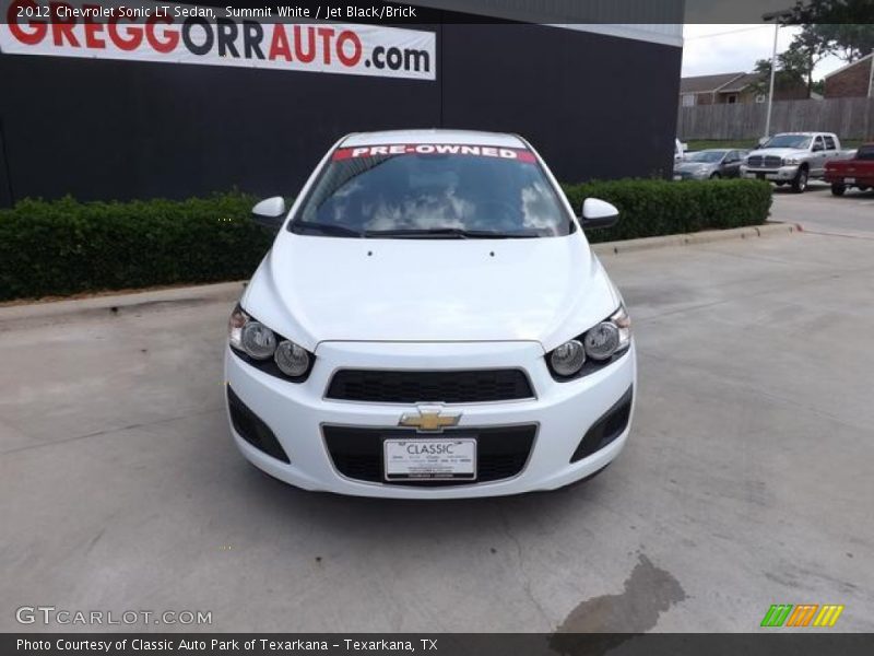 Summit White / Jet Black/Brick 2012 Chevrolet Sonic LT Sedan