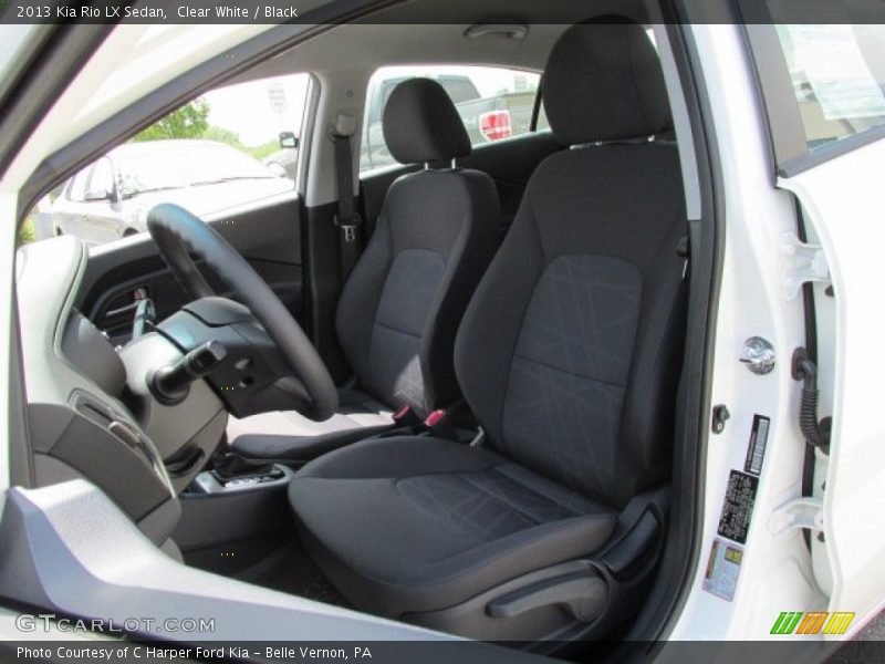 Clear White / Black 2013 Kia Rio LX Sedan