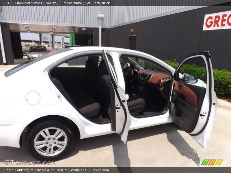 Summit White / Jet Black/Brick 2012 Chevrolet Sonic LT Sedan