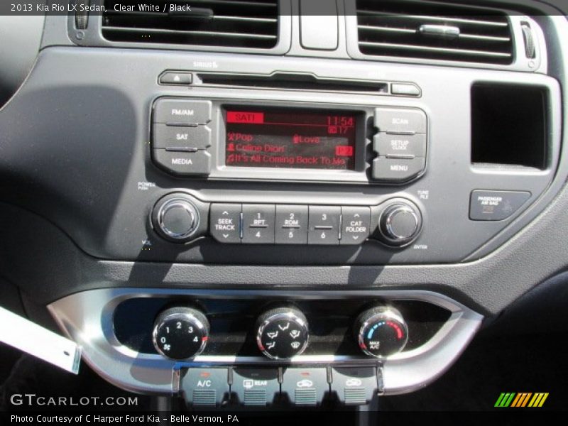 Clear White / Black 2013 Kia Rio LX Sedan