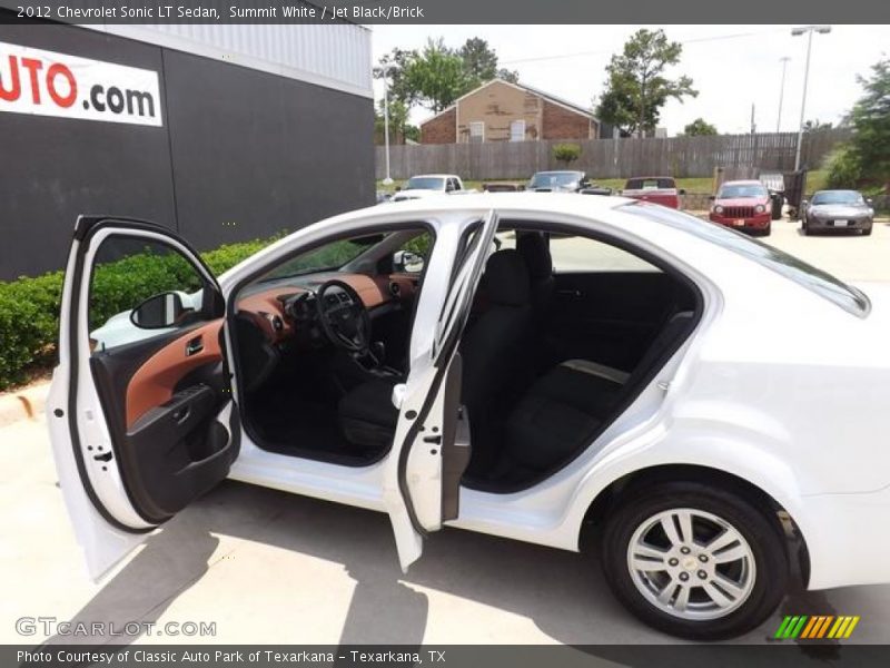 Summit White / Jet Black/Brick 2012 Chevrolet Sonic LT Sedan
