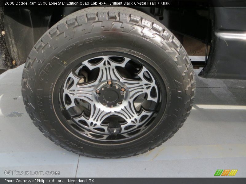 Brilliant Black Crystal Pearl / Khaki 2008 Dodge Ram 1500 Lone Star Edition Quad Cab 4x4