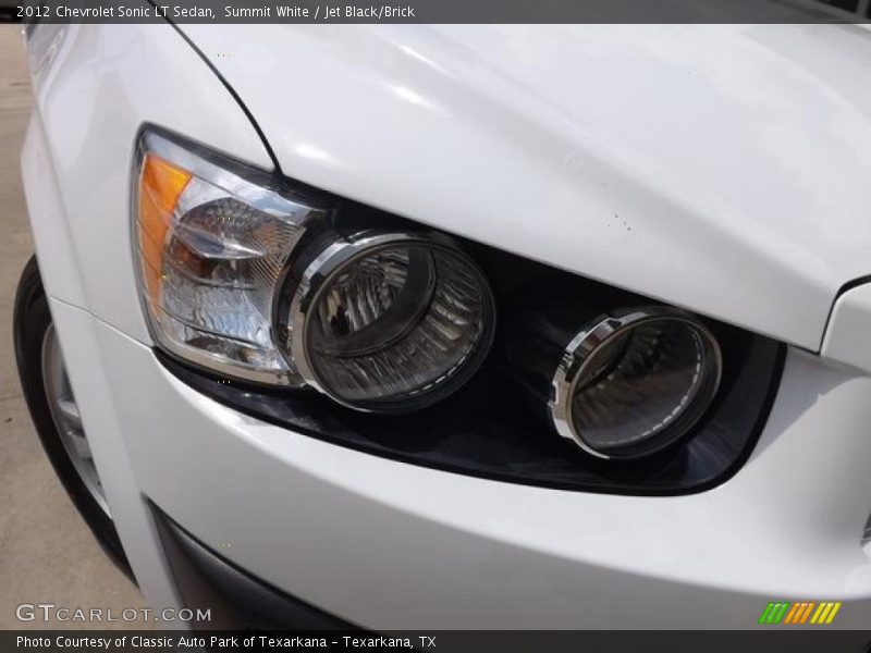 Summit White / Jet Black/Brick 2012 Chevrolet Sonic LT Sedan